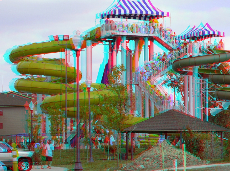 3d image for 3d glasses - 3D-image-water-park